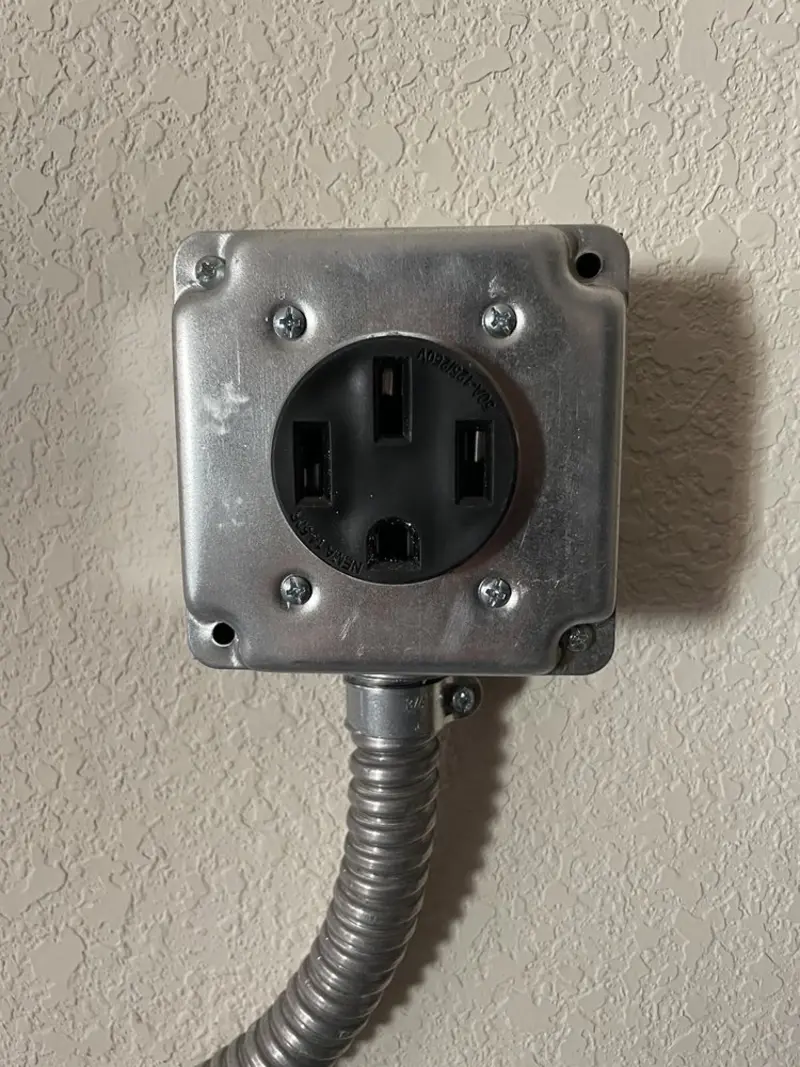 NEMA 14-50 outlet installed for Electrical Panel Upgrade in Coal